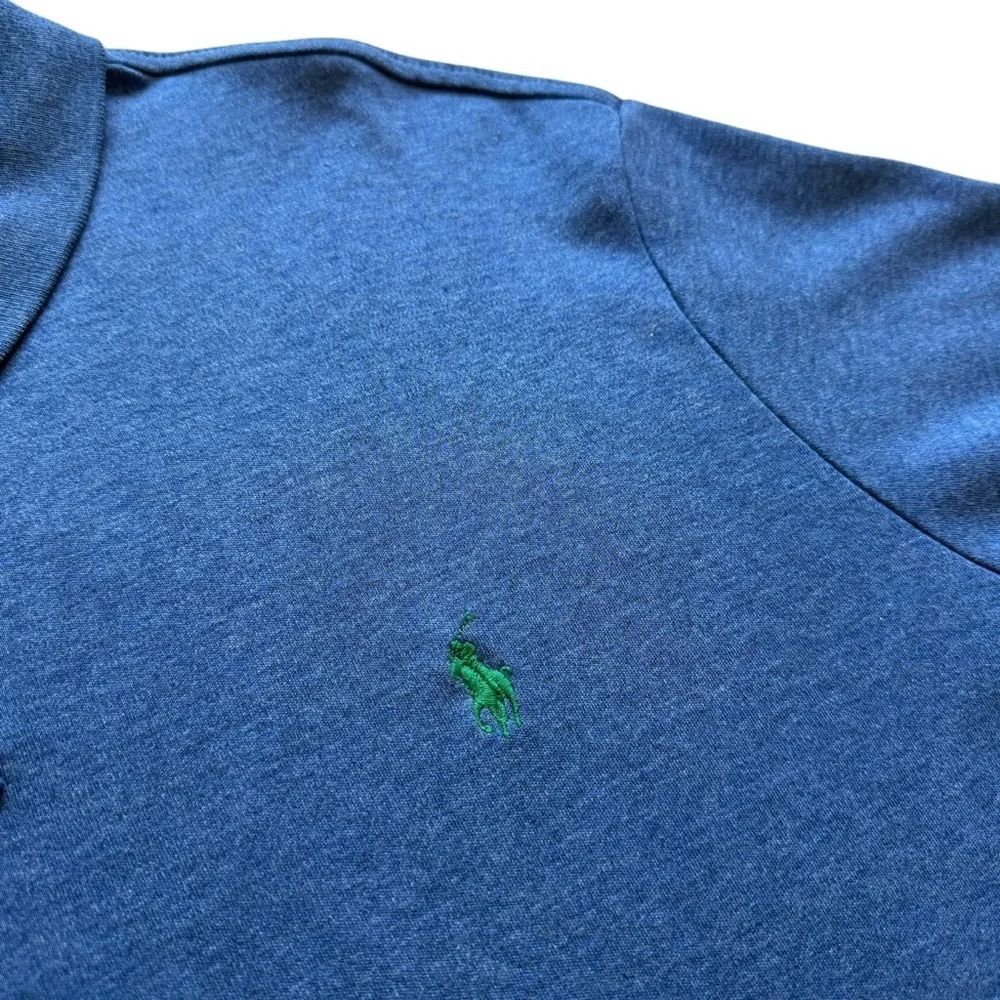 Polo Ralph Lauren Polo Shirt Mens XL Blue Heather Short Sleeve Golf Office Pony